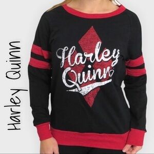 DC comics Harley Quinn black and red crewneck sweatshirt